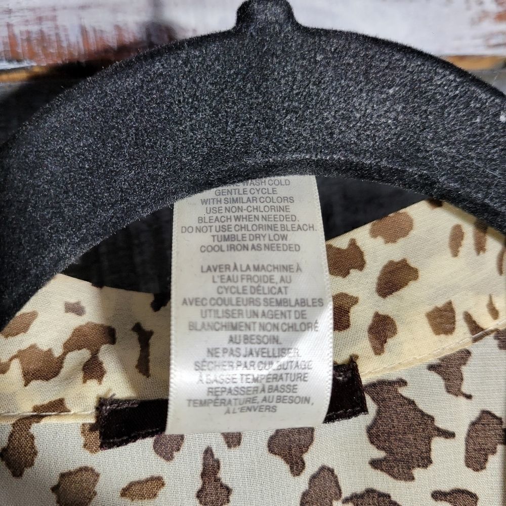 Mark. Animal Print Tie Infront Button Up Tanktop - Picture 5 of 7